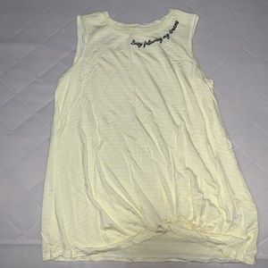 yellow tank top